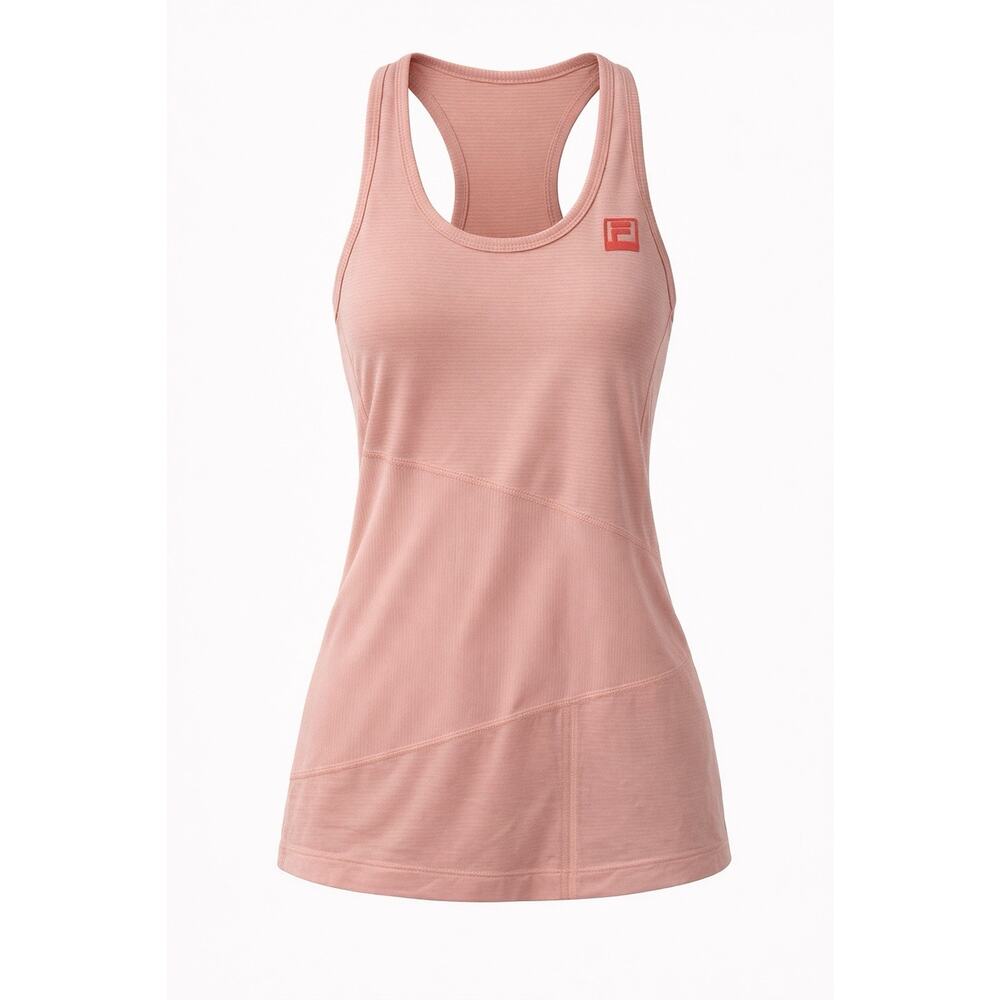 FILA Sport Racerback Tank Top Womens XS Pink Athletic Workout Gym Fitness Pocket